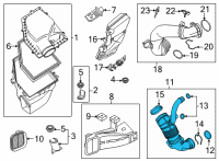 OEM BMW X7 Air Duct Diagram - 13-71-7-643-302