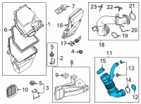 OEM 2020 BMW 840i xDrive Gran Coupe Air Duct Diagram - 13-71-7-643-302