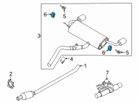 OEM Ford Focus Mount Bracket Insulator Diagram - AV6Z-5A262-A