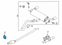 OEM 2022 Ford Bronco Sport CLAMP - EXHAUST Diagram - LX6Z-5A215-A
