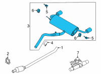 OEM 2020 Ford Escape MUFFLER ASY - REAR Diagram - LX6Z-5A289-CE