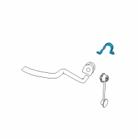 OEM 2005 Cadillac CTS Stabilizer Bar Bracket Diagram - 25677915