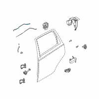 OEM Chevrolet Aveo Rod, Rear Side Door Inside Handle Diagram - 96541628