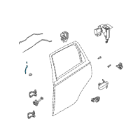 OEM 2005 Chevrolet Aveo Rod, Rear Side Door Locking Diagram - 96541629