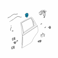 OEM 2008 Chevrolet Aveo5 Rear Side Door Latch Diagram - 96260993