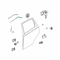 OEM 2005 Chevrolet Aveo Rod, Rear Side Door Locking Diagram - 96541790