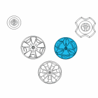OEM 2003 Toyota Echo Wheel Cover Diagram - PT255-52001-SK
