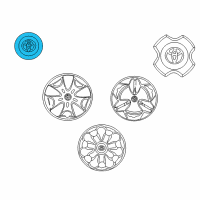 OEM 2001 Toyota Echo Center Cap Diagram - 42603-52010