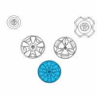 OEM 2004 Toyota Echo Wheel Cover Diagram - 42602-52180