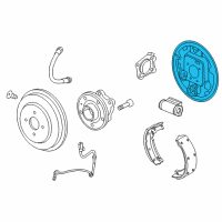 OEM 2014 Chevrolet Sonic Plate Asm-Rear Brake Backing Diagram - 94553900