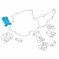 OEM Pontiac Solstice Front Mount Bracket Diagram - 10345238