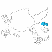 OEM Pontiac Solstice Adapter-Trans Mount Diagram - 10345240