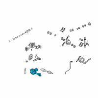 OEM 2009 Dodge Nitro Axle-Service Front Diagram - 68019332AB