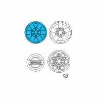 OEM 2013 Nissan Frontier Aluminum Wheel (18X7.5 Brushed) Diagram - 40300-ZS18A