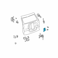 OEM 2004 Toyota RAV4 Upper Hinge Diagram - 68801-42041