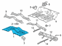 OEM 2020 GMC Sierra 1500 Front Floor Pan Diagram - 84362531