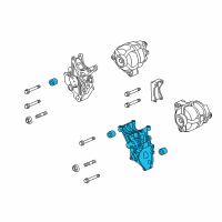 OEM Chevrolet Silverado 2500 HD Bracket Asm-A/C Compressor & P/S Pump *W/Spacers Diagram - 12644782