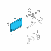 OEM 2000 Hyundai Sonata Radiator Assembly Diagram - 25310-38055