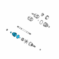 OEM 2001 Pontiac Aztek Boot Kit, Front Wheel Drive Shaft Cv Joint Diagram - 88897262