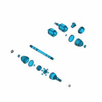 OEM Buick Terraza Front Wheel Drive Shaft Assembly Diagram - 19256585
