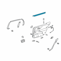 OEM 2019 Lexus LS500 WEATHERSTRIP, Rear Door Diagram - 68173-50080