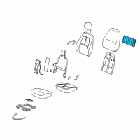 OEM Saturn Heater Asm, Passenger Seat Back Cushion Diagram - 15785005