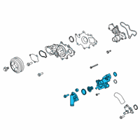 OEM 2018 Lincoln Navigator Water Outlet Diagram - HL3Z-8A586-B