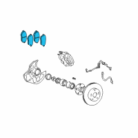 OEM 2005 Lexus IS300 Front Disc Brake Pad Kit Diagram - 04465-22312