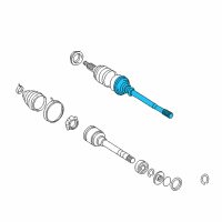 OEM 2001 Toyota Camry Shaft Assembly, Front Drive Outboard Joint, Right Diagram - 43470-09331