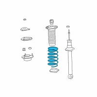 OEM 2013 Lexus LS600h Spring, Coil, Rear Diagram - 48231-50330