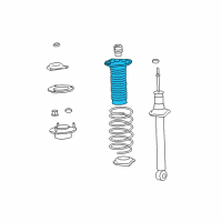 OEM 2016 Lexus LS600h INSULATOR, Rear Coil Spring Diagram - 48257-50030