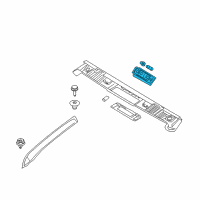 OEM 2000 BMW X5 Interor Reading Light Front Diagram - 63-31-6-962-046