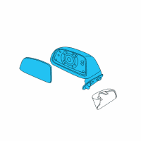 OEM 2009 Kia Rondo Outside Rear View Mirror Assembly, Left Diagram - 876101D130