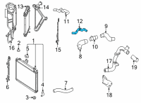 OEM 2018 Toyota Mirai Coolant Hose Diagram - 16B97-77030