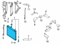 OEM 2018 Toyota Mirai Inverter Cooler Diagram - 16400-77090