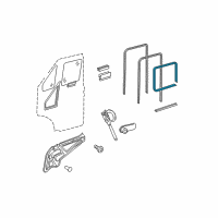 OEM 2003 Dodge Sprinter 3500 WEATHERSTRIP-Front Door Diagram - 5123780AA