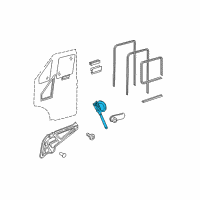 OEM Dodge Sprinter 3500 Front Door Window Regulator Diagram - 5104343AA