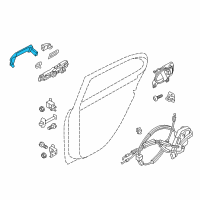 OEM 2018 Nissan Versa Note Outside Handle Grip, Passenger Side Diagram - 82640-9LA0A