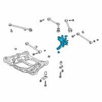 OEM 2002 Honda Accord Knuckle, Left Rear Diagram - 52215-S84-A52