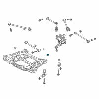 OEM 2001 Honda Accord Insulator E, Sub-Frame Mounting (Upper) Diagram - 50350-S87-A00