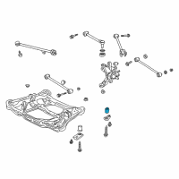 OEM 1998 Honda Accord Insulator F, Sub-Frame Mounting (Lower) Diagram - 50352-S87-A00