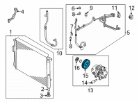 OEM 2022 Kia Carnival PULLEY ASSY-A/CON CO Diagram - 97643R0100