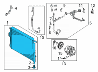 OEM Kia Carnival CONDENSER ASSY-COOLE Diagram - 97606R0150