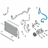 OEM Lincoln Nautilus Rear AC Tube Diagram - K2GZ-19D742-H