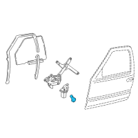 OEM 1995 Saturn SL2 Regulator Handle Diagram - 21096854