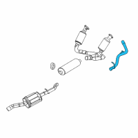 OEM Ram Dakota Exhaust Resonator And Tailpipe Diagram - 68030989AA