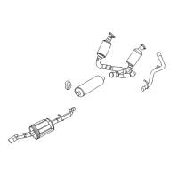 OEM 2010 Dodge Dakota Exhaust Muffler Diagram - 68030988AA