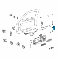 OEM GMC S15 Jimmy Front Side Door Lock Diagram - 16631627