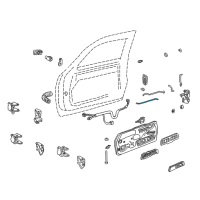 OEM 1999 Chevrolet K1500 Suburban Lock Rod Diagram - 15740529