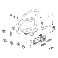 OEM 2000 GMC C2500 Front Side Door Lock Actuator Diagram - 22071946